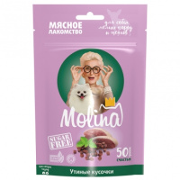 Molina Лакомство для собак мелких пород Утиные кусочки, 50 г.