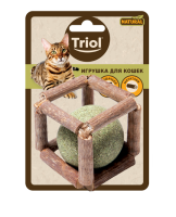 Игрушка для кошек из мататаби "Куб с кошачьей мятой", 40мм, серия NATURAL, Triol