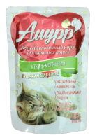 Амурр Влажный корм для взрослых кошек в соусе с уткой и морковью, 100 г.