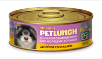 Lunch For Pets Консервы для молодых хорьков Цыпленок со злаками, паштет, 100 гр.