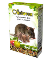 Любимчик Корм для крыс и мышей с фруктами, 400 г.