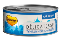 Влажный корм консервы Мнямс для кошек Тунец в нежном желе 70 г