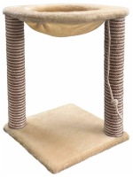 Когтеточка-столб "Зверье мое" №3 гамак джут крем-брюле