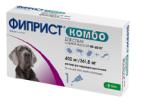 Кап.Фиприст Комбо от эктопаразитов [+личиночная стадия] для собак KRKA [уценка] (от 40 кг)