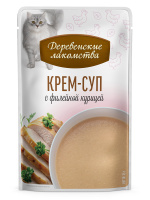 Деревенские лакомства Крем-суп с филейной курицей 35г*4шт