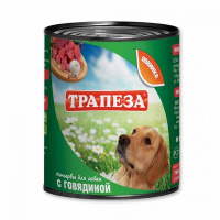 Трапеза консервы д/собак с говядиной 750г
