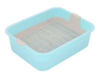 Россия Новинка Туалет для кошек с сеткой, голубой (голубой)