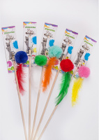 И-25 Дразнилка-удочка для кошек "Шарик"натур. мех