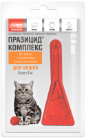 Apicenna Празицид-КОМПЛЕКС д/кошек более 4 кг 1-0,8мл. 1*8