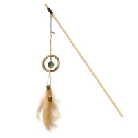 Игрушка-дразнилка NATURAL для кошек из натуральных материалов "Амулет", 340/400мм,Triol