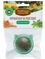 Деревенские лакомства Игрушка для кошек "Мятный шар на подставке"