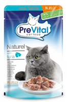 Превитал Натурель кус.в желе с тунцом 85 г пауч