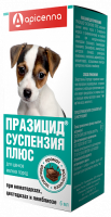 Apicenna Празицид Плюс суспензия от глистов для щенков мелких пород, 6 мл