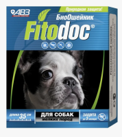Ошейник для собак Фитодок мелких пород репеллентный биозащита от блох до 3 месяцев от клещей до 5 недель 35см