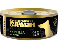 Четвероногий гурман Корм неполнорац. для собак "Золотая линия Курица натуральная в желе" 100 г консервы