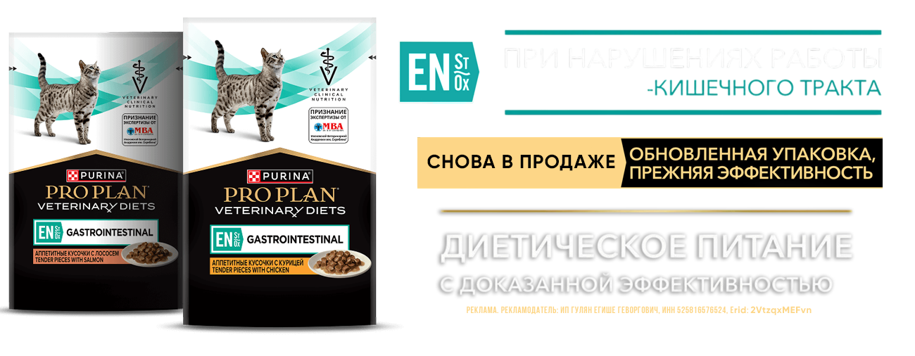 Влажный корм для кошек PRO PLAN EN Gastrointestinal - Снова в продаже!