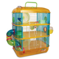 Триол Клетка трехэтажная с переходами для мелких грызунов 31003A 40*26*53 см.