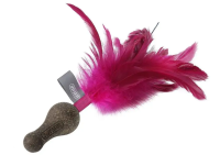 Игрушка для кошек JOYSER CATNIP DUOBALL ИГРУШКА ДЛЯ КОШЕК ИЗ СПРЕССОВАННОЙ КОШАЧЬЕЙ МЯТЫ С ПЕРЬЯМИ РОЗОВАЯ (розовая, 19 см)