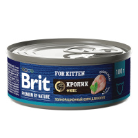 Brit Premium by Nature консервы с мясом кролика для котят, 100 г. [уценка]