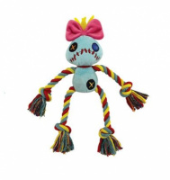 Триол Игрушка для собак мягкая кукла с канатом, 15 см