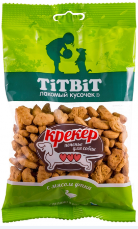 TiTBiT Крекер для собак, с мясом утки, 100 г. (уценка)
