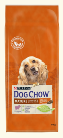 Purina DOG CHOW для взрослых собак старше 5 лет с ягненком, (уценка) (2,5кг)