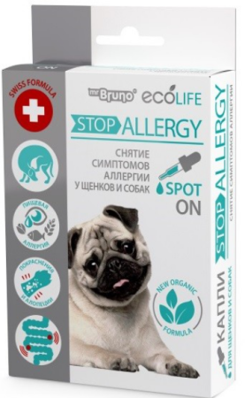 Mr. Bruno Капли Stop Allergy для собак 10 мл MB05-01810 1*12 (уценка)