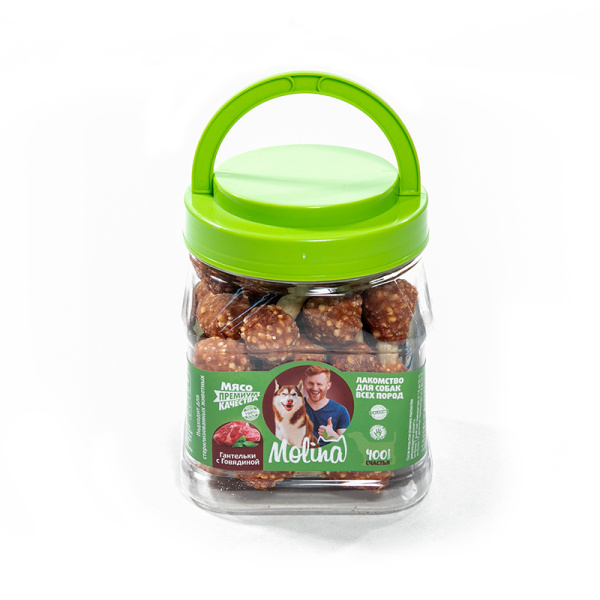 Molina Лакомство для собак Гантельки с говядиной,ПОШТУЧНО (400 г.)