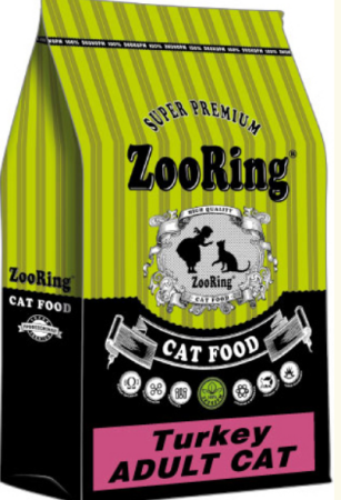 ZOORING ADULT CAT TURKEY Сухой корм для взрослых кошек всех пород Индейка, (уценка) (350 гр)