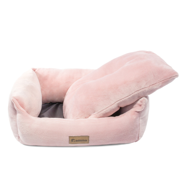 Лежанка прямоугольная "Лилия", розовая (450*450*150мм)