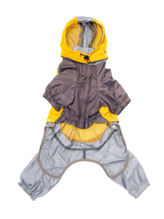 Pet-it комбинезон-трансформер для собак, желто-серый (размер XS, 30 см)