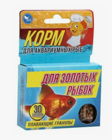 Корм-рыба. Аквакулинар корм повседневный для золотых рыбок, КОРОБКА 30 гр (30г)