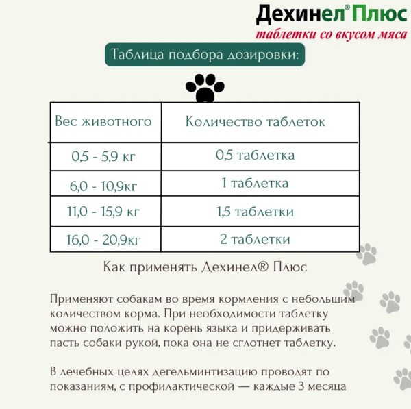 Дехинел Плюс д/собак на 10 кг 1 таблетка антигельминтный препарат KRKA (№2)