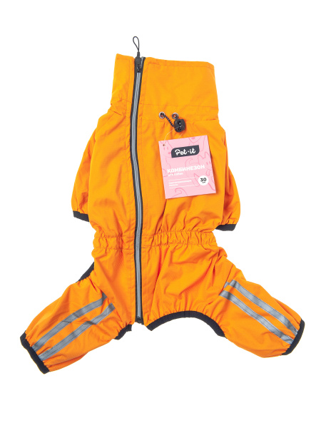 Pet-it комбинезон для собак со светоотражающими полосами, оранжевый (размер XS, 30 см)