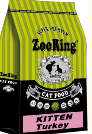 ZOORING KITTEN TURKEY Сухой корм для котят всех пород, начиная с 3,5 недель Индейка с гемоглобином (уценка) (1,5 кг)