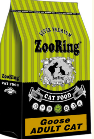 ZOORING ADULT CAT GOOSE Сухой корм для взрослых кошек всех пород Гусь, (уценка) (350 гр)