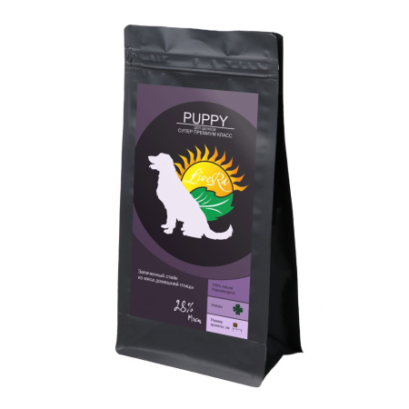 LiveRa Puppy Сухой корм для щенков, курица и индейка (1,2 кг)