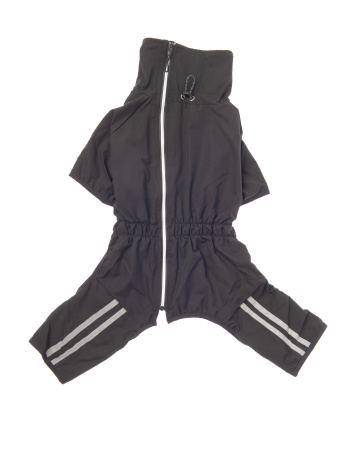 Pet-it комбинезон для собак со светоотражающими полосами, черный (размер S, 40 см)