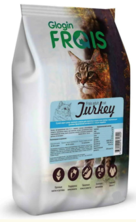 FRAIS Adult Cat Turkey Сухой корм для кошек всех пород с мясом индейки, (уценка) (2кг)