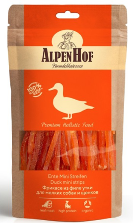 AlpenHof Лакомство Фрикасе из филе утки для мелких собак и щенков, 50 г. (уценка)