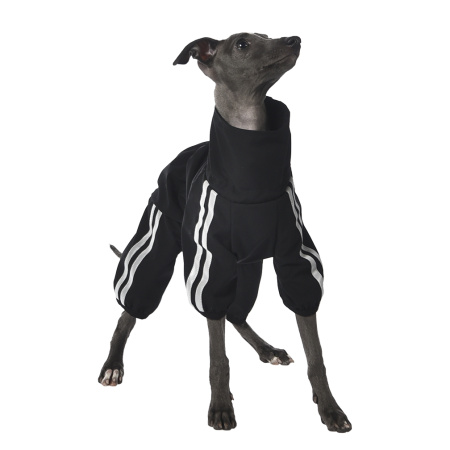 Pet-it комбинезон для собак со светоотражающими полосами, черный (размер S, 40 см)