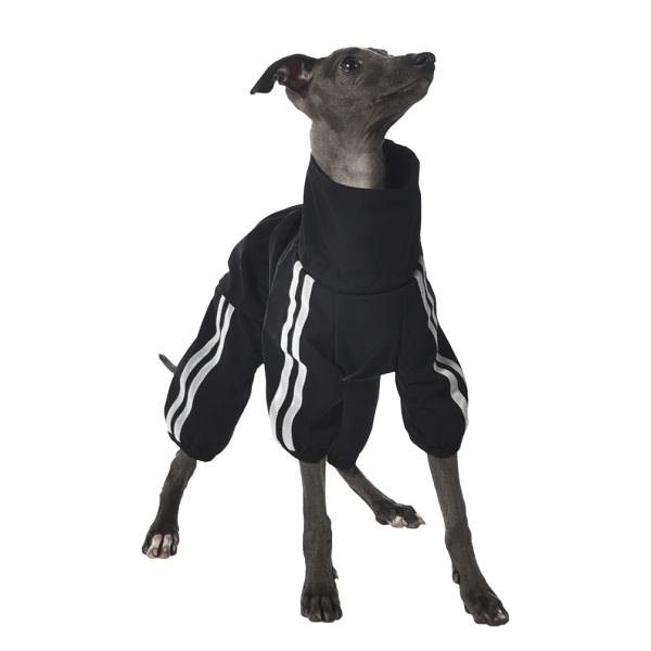 Pet-it комбинезон для собак со светоотражающими полосами, черный (размер S, 40 см)