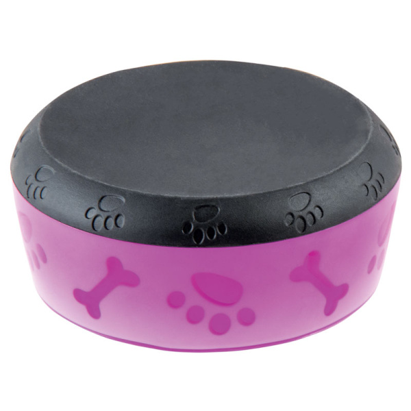 Миска пластик на резинке утяжеленная "Градиент"0,3л Триол (розовая)