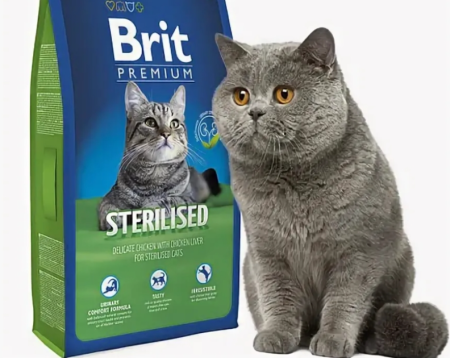Brit Premium Cat Sterilised. Сухой корм для стерилизованных кошек,курица (1,5 кг)