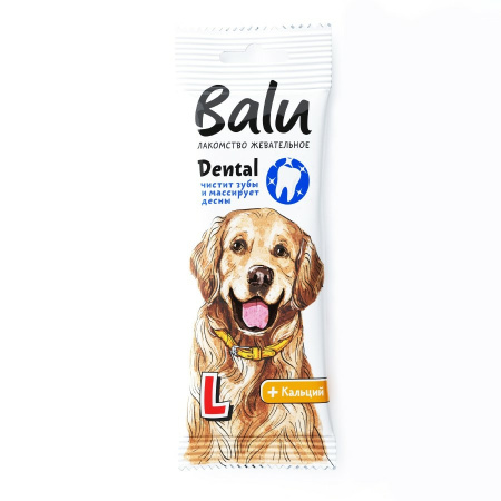 Balu Лакомства жевательное Dental чистит зубы для собак (L)