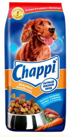 Chappi Сытный Мясной Обед сухой корм для взрослых собак, мясное изобилие, (уценка) (2,5 кг)
