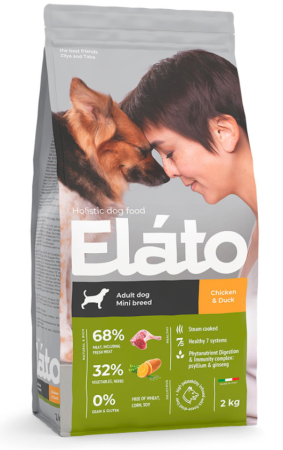 Elato Holistic корм для взрослых собак мелких пород с курицей и уткой, (уценка) (500гр)