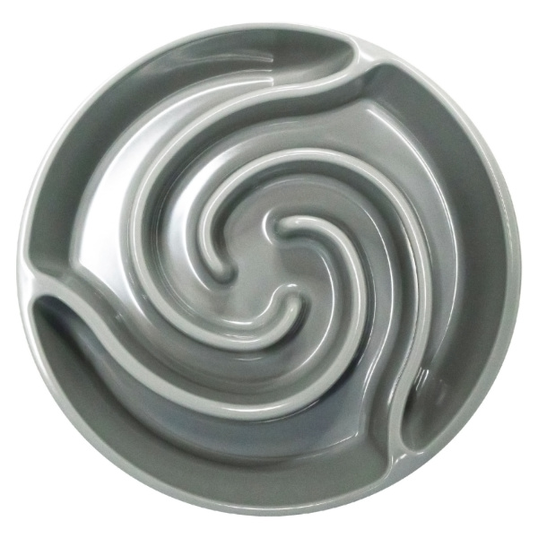 SuperDesign миска меламиновая для медленного поедания Торнадо серая (900 мл)