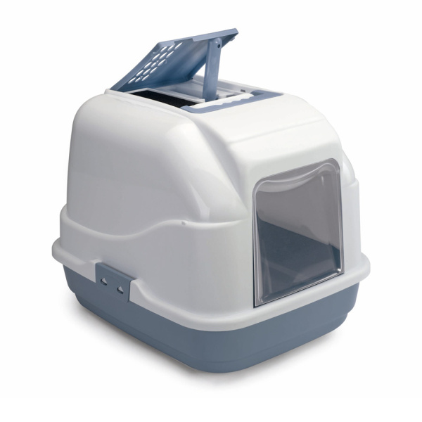 IMAC EASY CAT Закрытый туалет для кошек, синий, 50х40х40 см. (нежно-голубой)