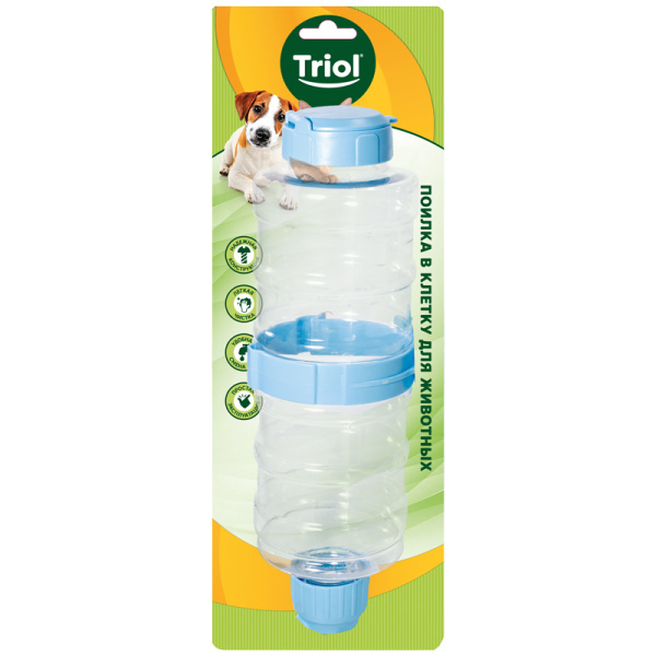 Поилка в клетку для животных "Аква" Триол (950мл, 120*90*300мм)